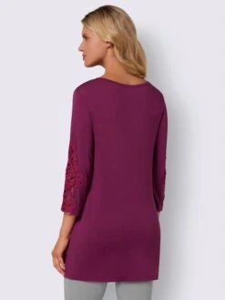 T-shirt Long Nervures Décoratives -Promos Mode Exquise Boutique 019.00ZUK03347 B17.002