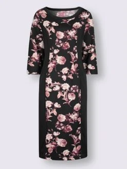 Robe En Jersey Empiècements Latéraux Unis Pour Une Silhouette Affinée -Promos Mode Exquise Boutique 019.00ZUK05546 B16.002