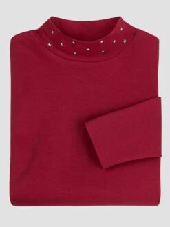 T-shirt à Col Montant Applications Décoratives 7 T-shirt à Col Montant Applications Décoratives -Promos Mode Exquise Boutique 020.00ZUK03346 006.001