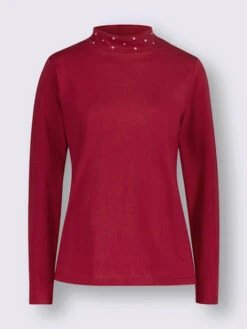 T-shirt à Col Montant Applications Décoratives 6 T-shirt à Col Montant Applications Décoratives -Promos Mode Exquise Boutique 020.00ZUK03346 B13.002