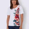 T-shirt En V Imprimé Floral