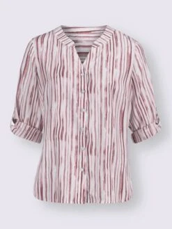 Chemisier En Crêpe Superbes Rayures -Promos Mode Exquise Boutique 020.00ZUK92345 B28.001