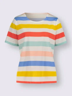 T-shirt à Rayures Motif à Rayures Mode -Promos Mode Exquise Boutique 021.00ZUK91746 B01.001