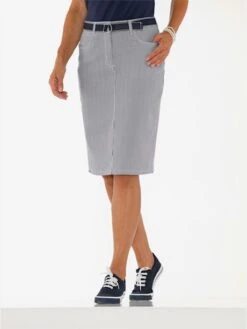 Jupe En Jean Uni Ou Rayé