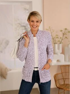 Veste En Tricot 2 Poches Plaquées