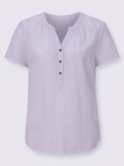 Chemisier Rayures En Fils Teintés -Promos Mode Exquise Boutique 022.00ZUK05545 B16.002