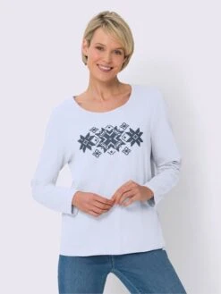 T-shirt à Manches Longues Pur Coton