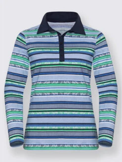 Polo Femme Manches Longues à Rayures -Promos Mode Exquise Boutique 022.00ZUK94340 A52.001