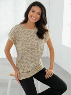 T-shirt Long à Encolure Ronde