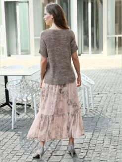 Jupe En Mousseline à L'imprimé Floral -Promos Mode Exquise Boutique 024.00ZUK03339 A04.005