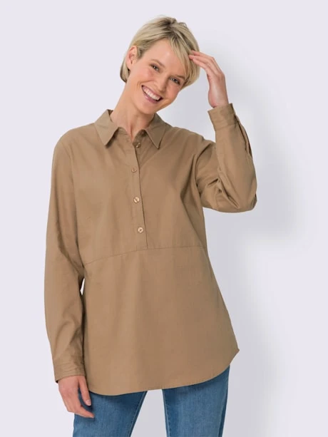 Chemisier à Manches Longues Imitation Velours Côtelé 2 Chemisier à Manches Longues Imitation Velours Côtelé – Image 2