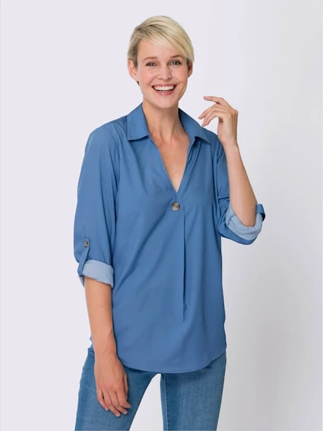 Chemisier Plis Affinant Devant 1 Chemisier Plis Affinant Devant