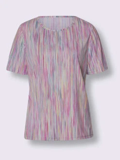 T-shirt à Manches Courtes Superbes Rayures -Promos Mode Exquise Boutique 025.00ZUK03347 B22.001