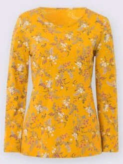 T-shirt Fleurettes Fantaisie Encolure Ronde Manches Longues -Promos Mode Exquise Boutique 025.00ZUK05542 A50.001