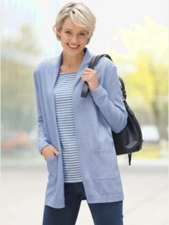 Promos Mode Exquise Boutique 31 Veste Longue En Tricot Col Châle