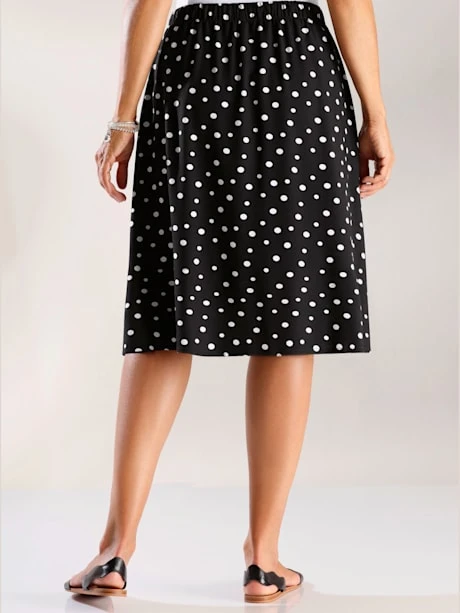 Jupe Cloche Imprimée En Viscose Ceinture élastique Longueur Genou 3 Jupe Cloche Imprimée En Viscose Ceinture élastique Longueur Genou – Image 3