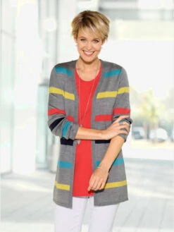 Veste Longue En Tricot Coupe Longue Affinante