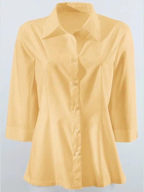 Chemisier Long Classique à Manches 3/4 3 Chemisier Long Classique à Manches 3/4 – Image 3