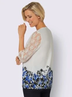 Chemisier En Dentelle Manches En Dentelle -Promos Mode Exquise Boutique 031.00ZUK92348 B02.001