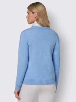 Veste En Tricot Fil Moelleux à Poils Longs -Promos Mode Exquise Boutique 035.00ZUK92346 B28.001