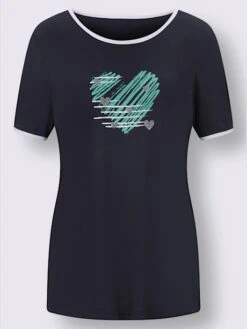 T-shirt De Loisirs Passepoil Contrasté -Promos Mode Exquise Boutique 050.00ZUK05545 B07.001