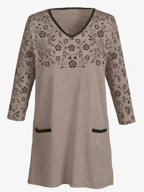 T-shirt Long Avec Poches Manches 3/4 1 T-shirt Long Avec Poches Manches 3/4