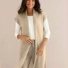 Gilet En Tricot Col Châle Mode