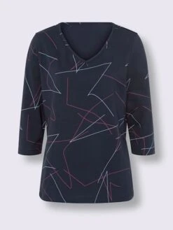 T-shirt Encolure En V Flatteuse -Promos Mode Exquise Boutique 056.00ZUK92346 B15.001