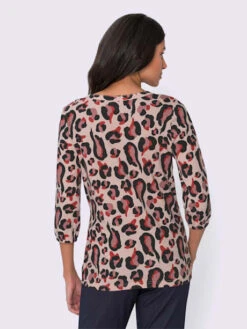 T-shirt De Loisirs Encolure Arrondie Avec Petit V -Promos Mode Exquise Boutique 057.00ZUK03346 B11.001