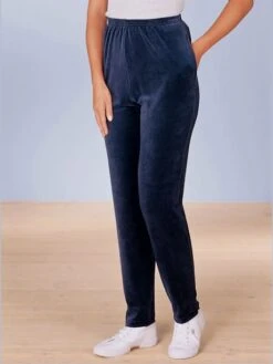 Pantalon De Détente Confortable En Velours Ras