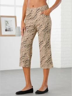 Pantalon De Loisirs 7/8 Ceinture élastique Confortable