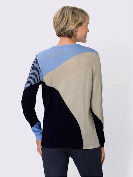 Pull Motif Tricoté Asymétrique 3 Pull Motif Tricoté Asymétrique – Image 3