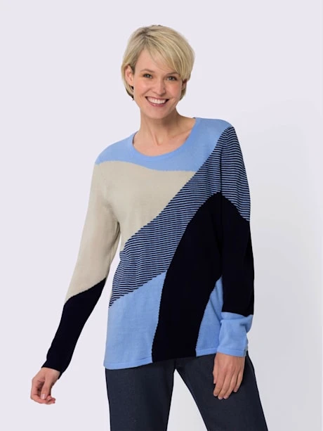 Pull Motif Tricoté Asymétrique 2 Pull Motif Tricoté Asymétrique – Image 2