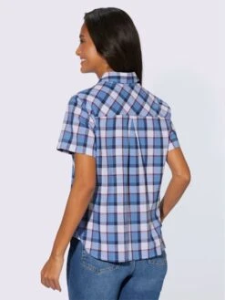 Chemisier à Carreaux Pur Coton -Promos Mode Exquise Boutique 131.00BJ255347 B18.001