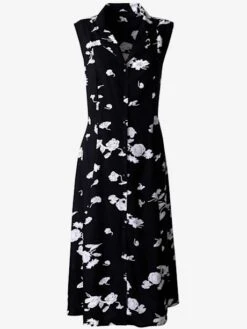 Robe Femme Légère Coupe Cintrée Col à Revers