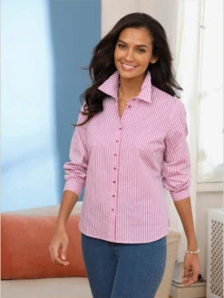 Chemisier En Coton Ourlet Légèrement Arrondi