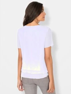 Chemisier à Manches Courtes Look Superposé -Promos Mode Exquise Boutique 183.00FJ257745 B14.001