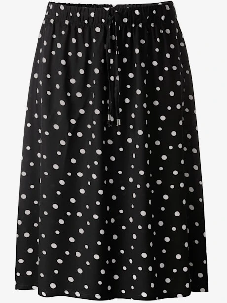 Jupe Cloche Imprimée En Viscose Ceinture élastique Longueur Genou 4 Jupe Cloche Imprimée En Viscose Ceinture élastique Longueur Genou – Image 4