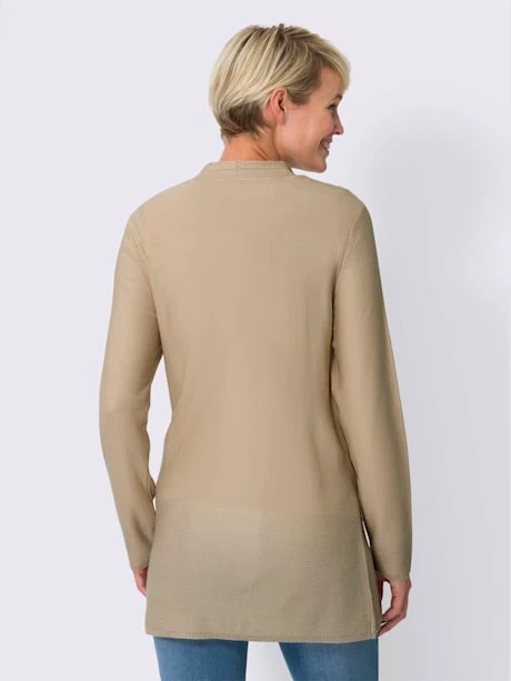 Veste Longue En Tricot Maille Perlée Attrayante 2 Veste Longue En Tricot Maille Perlée Attrayante – Image 2