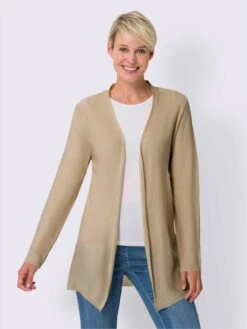 Veste Longue En Tricot Maille Perlée Attrayante