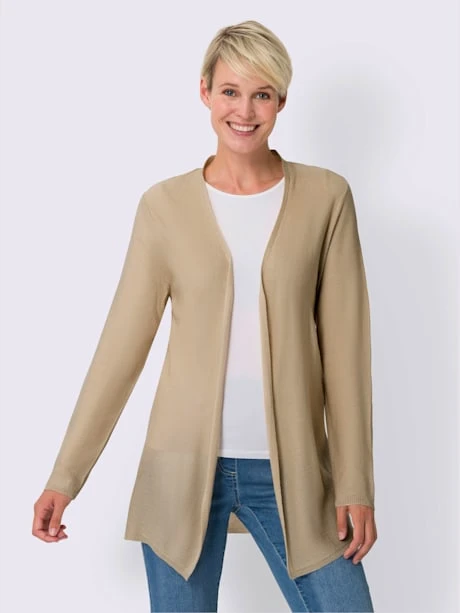 Veste Longue En Tricot Maille Perlée Attrayante 1 Veste Longue En Tricot Maille Perlée Attrayante