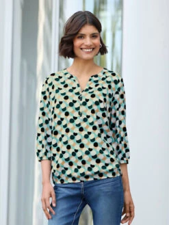 Chemisier Encolure Arrondie Avec Petit V