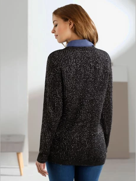 Col De Chemisier Pierres Fantaisie Couleur Argent 2 Col De Chemisier Pierres Fantaisie Couleur Argent – Image 2